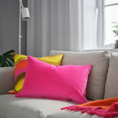 SANELA Housse de coussin, rose vif, 16x23 "