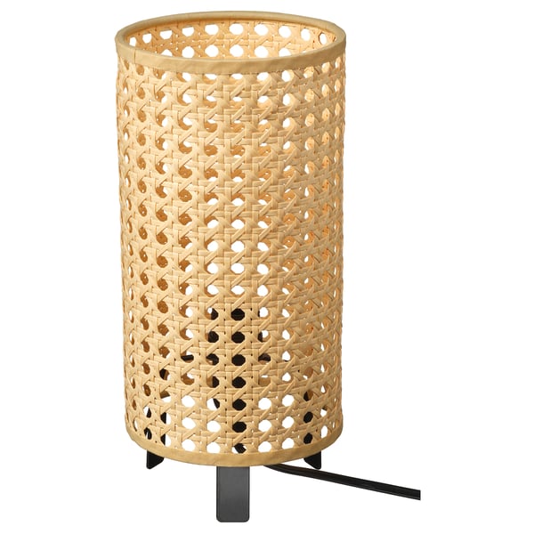 SAXHYTTAN Lampe de table, beige/noir, 10 "