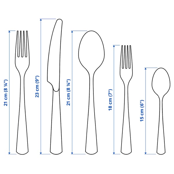 SEDLIG Service de couverts, 20 pièces, acier inox