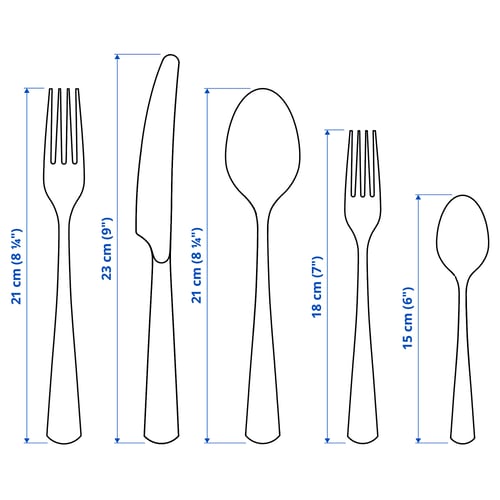 SEDLIG Service de couverts, 20 pièces, acier inox