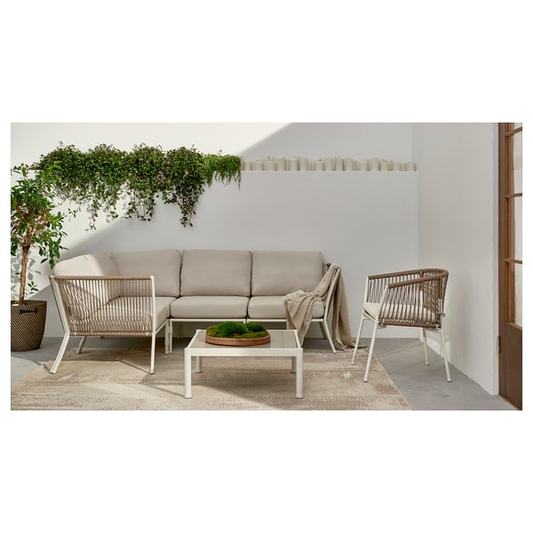 SEGERÖN Chauffeuse, extérieur, blanc/beige