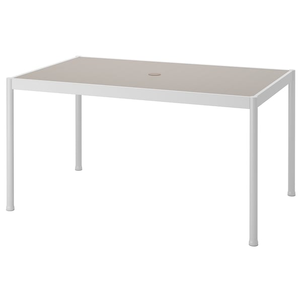 SEGERÖN Table, extérieur, blanc/beige, 35 7/8x57 7/8 "