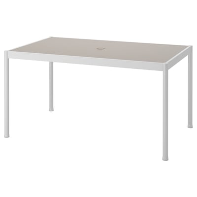 SEGERÖN Table, extérieur, blanc/beige, 35 7/8x57 7/8 "