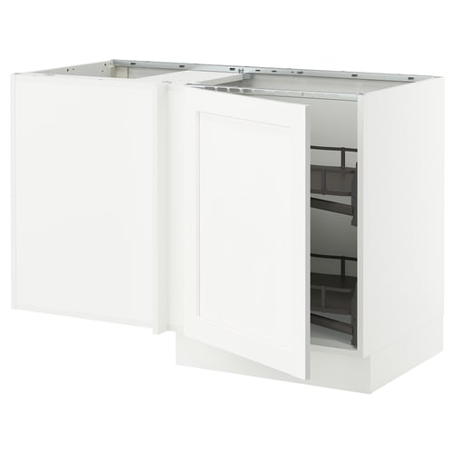 SEKTION Arm inf angle+aménagement coul, blanc Enköping/blanc effet bois, 50x24x30 "