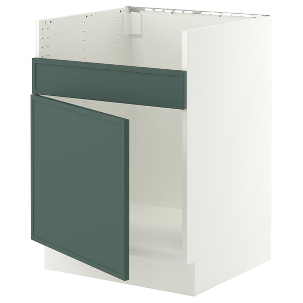 SEKTION Arm inf pr évier TALLSJÖN, blanc/Aspudden gris-vert foncé, 24x24x30 "