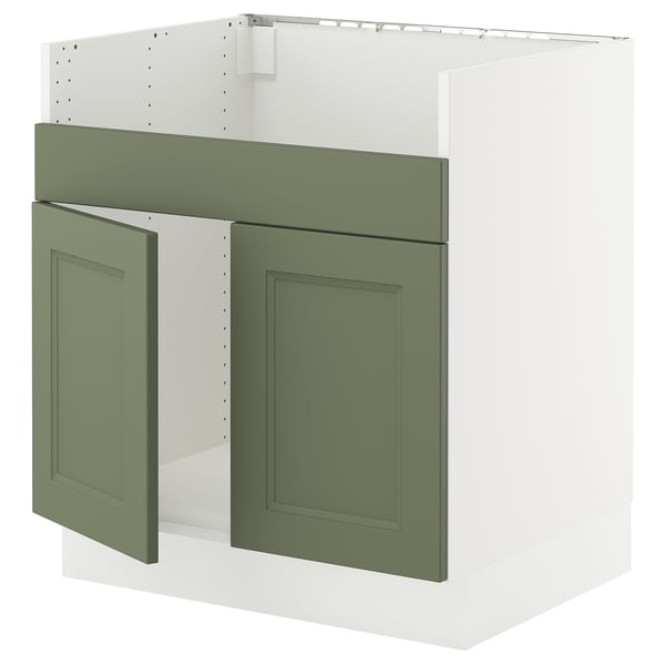 SEKTION Arm inf pr évier TALLSJÖN, blanc/Axstad gris-vert, 30x24x30 "