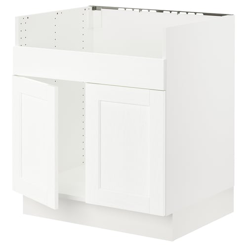 SEKTION Arm inf pr évier TALLSJÖN, blanc Enköping/blanc effet bois, 30x24x30 "