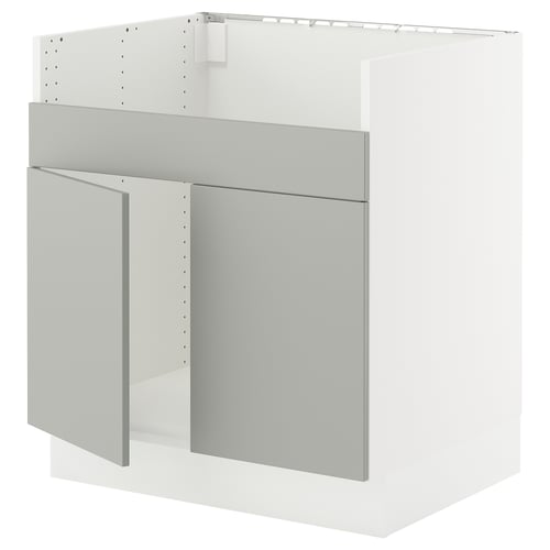 SEKTION Arm inf pr évier TALLSJÖN, blanc/Havstorp gris clair, 30x24x30 "