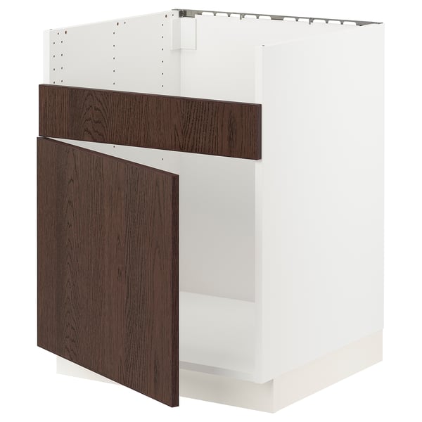 SEKTION Arm inf pr évier TALLSJÖN, blanc/Sinarp brun, 24x24x30 "