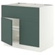 SEKTION Arm inf pr tabl cuiss/hotte 2 ptes, blanc/Aspudden gris-vert foncé, 36x24x30 "