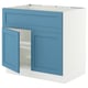 SEKTION Arm inf pr tabl cuiss/hotte 2 ptes, blanc/Lerhyttan bleu, 36x24x30 "