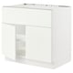 SEKTION Arm inf pr tabl cuiss/hotte 2 ptes, blanc/Vallstena blanc, 36x24x30 "