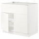 SEKTION Arm inf pr tabl cuiss/hotte 2 ptes, blanc/Veddinge blanc, 36x24x30 "