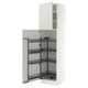 SEKTION Armoire avec rangement coulissant, blanc/Aspudden gris clair, 24x24x90 "