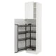 SEKTION Armoire avec rangement coulissant, blanc/Axstad blanc mat, 24x24x90 "