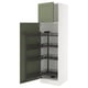 SEKTION Armoire avec rangement coulissant, blanc/Axstad gris-vert, 24x24x80 "