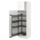 SEKTION Armoire avec rangement coulissant, blanc Enköping/blanc effet bois, 24x24x80 "
