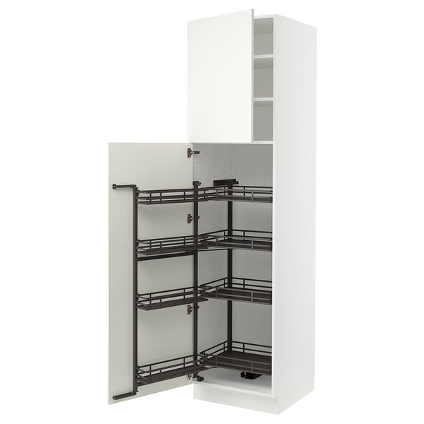 SEKTION Armoire avec rangement coulissant, blanc/Vallstena blanc, 24x24x90 "