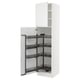 SEKTION Armoire avec rangement coulissant, blanc/Voxtorp blanc mat, 24x24x90 "