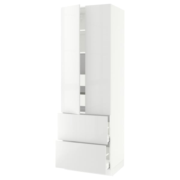 SEKTION Armoire haute 2 portes/2 faces/4tir, blanc/Ringhult blanc, 30x24x90 "