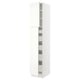 SEKTION Armoire haute+2 ptes/tablettes/5tir, blanc/Vallstena blanc, 18x24x90 "
