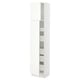 SEKTION Armoire haute+2 ptes/tablettes/5tir, blanc/Vallstena blanc, 18x15x80 "