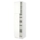 SEKTION Armoire haute+2 ptes/tablettes/5tir, blanc/Vallstena blanc, 24x24x90 "