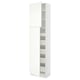 SEKTION Armoire haute+2 ptes/tablettes/5tir, blanc/Vallstena blanc, 24x15x90 "