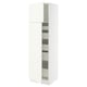 SEKTION Armoire haute+2 ptes/tablettes/5tir, blanc/Vallstena blanc, 24x24x80 "