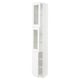 SEKTION Armoire haute 2 ptes vitr/1 pte, blanc/Axstad blanc mat, 15x15x90 "