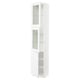 SEKTION Armoire haute 2 ptes vitr/1 pte, blanc/Axstad blanc mat, 18x15x90 "