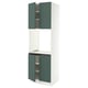 SEKTION Armoire haute four 4 ptes, blanc/Aspudden gris-vert foncé, 30x24x90 "
