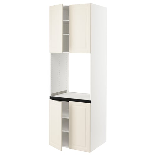 SEKTION Armoire haute four 4 ptes, blanc/Bodbyn blanc cassé, 30x24x90 "