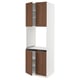 SEKTION Armoire haute four 4 ptes, blanc Enköping/brun effet noyer, 30x24x90 "