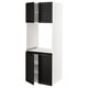 SEKTION Armoire haute four 4 ptes, blanc/Lerhyttan teinté noir, 30x24x80 "
