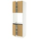 SEKTION Armoire haute four 4 ptes, blanc/Sinarp chêne plaqué, 30x24x90 "