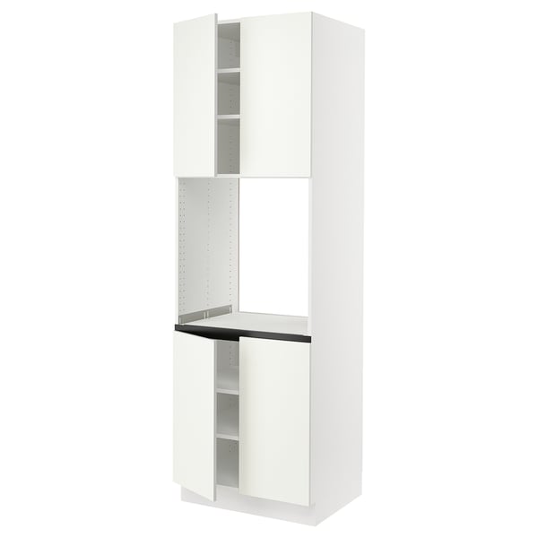 SEKTION Armoire haute four 4 ptes, blanc/Vallstena blanc, 30x24x90 "