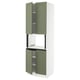 SEKTION Armoire haute micro-ondes 4 ptes, blanc/Axstad gris-vert, 30x24x90 "
