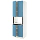 SEKTION Armoire haute micro-ondes 4 ptes, blanc/Lerhyttan bleu, 30x24x90 "