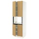 SEKTION Armoire haute micro-ondes 4 ptes, blanc/Sinarp chêne plaqué, 30x24x90 "