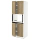 SEKTION Armoire haute micro-ondes 4 ptes, blanc/Vedhamn chêne, 30x24x80 "