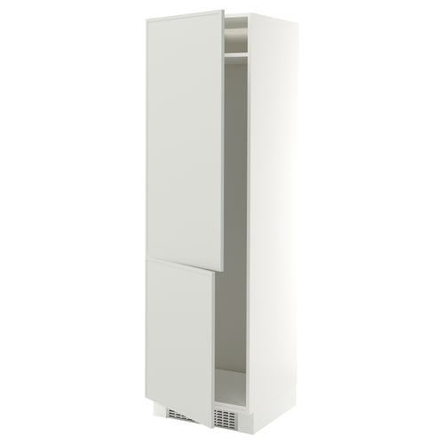 SEKTION Armoire haute pr réfrig/congélateur, blanc/Aspudden gris clair, 24x24x80 "