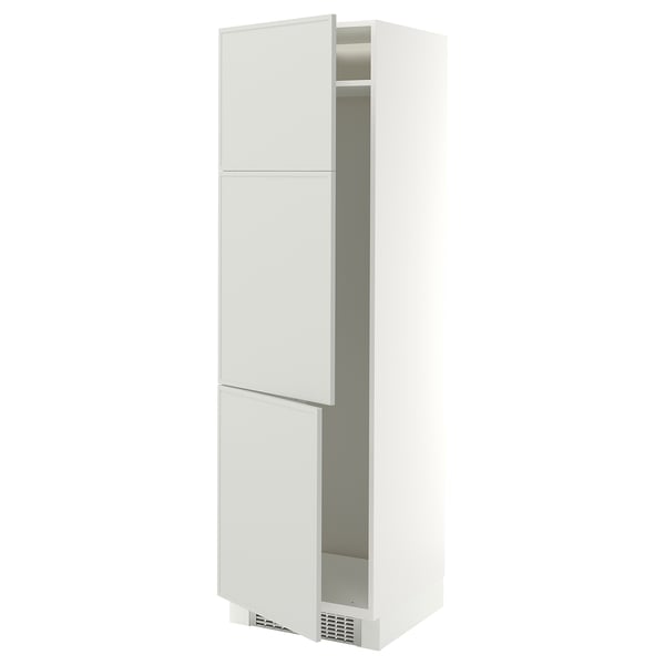 SEKTION Armoire haute pr réfrig/congélateur, blanc/Aspudden gris clair, 24x24x80 "