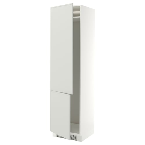 SEKTION Armoire haute pr réfrig/congélateur, blanc/Aspudden gris clair, 24x24x90 "