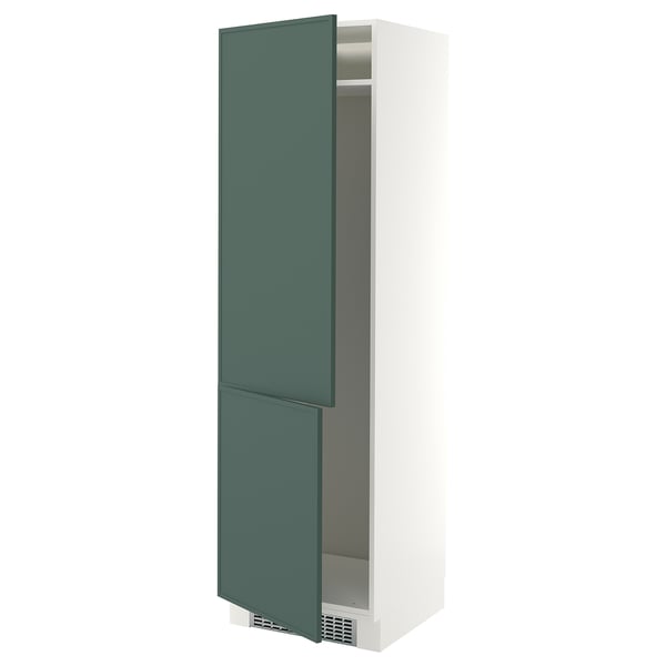 SEKTION Armoire haute pr réfrig/congélateur, blanc/Aspudden gris-vert foncé, 24x24x80 "