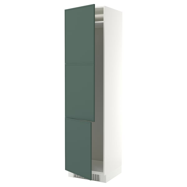 SEKTION Armoire haute pr réfrig/congélateur, blanc/Aspudden gris-vert foncé, 24x24x90 "