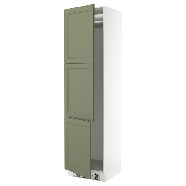 SEKTION Armoire haute pr réfrig/congélateur, blanc/Axstad gris-vert, 24x24x90 "