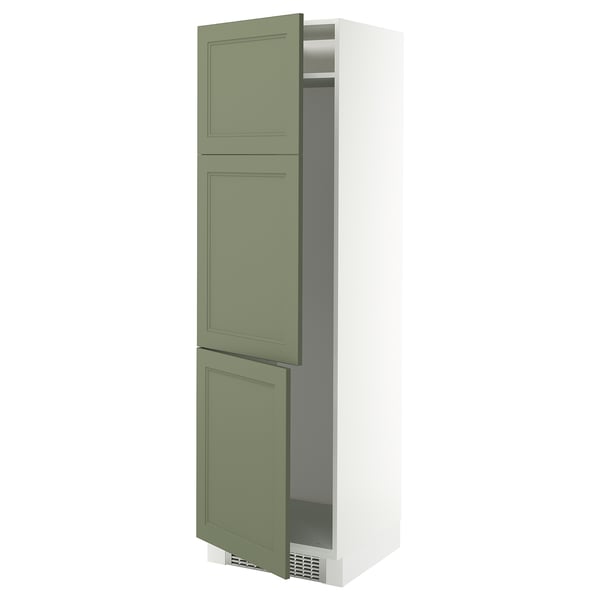 SEKTION Armoire haute pr réfrig/congélateur, blanc/Axstad gris-vert, 24x24x80 "
