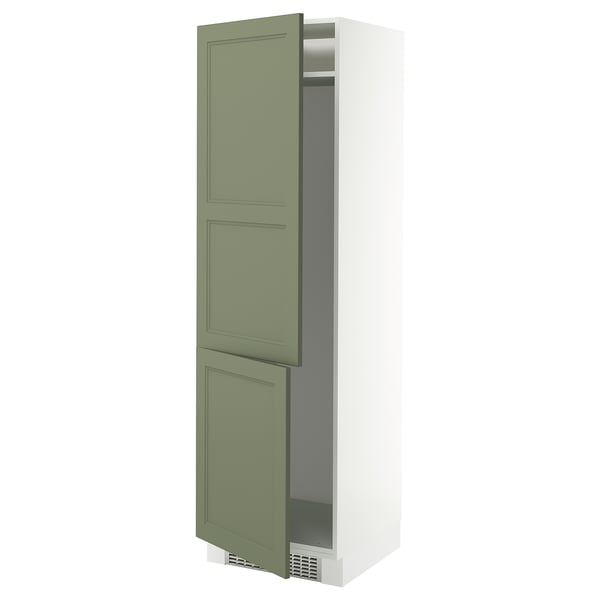SEKTION Armoire haute pr réfrig/congélateur, blanc/Axstad gris-vert, 24x24x80 "