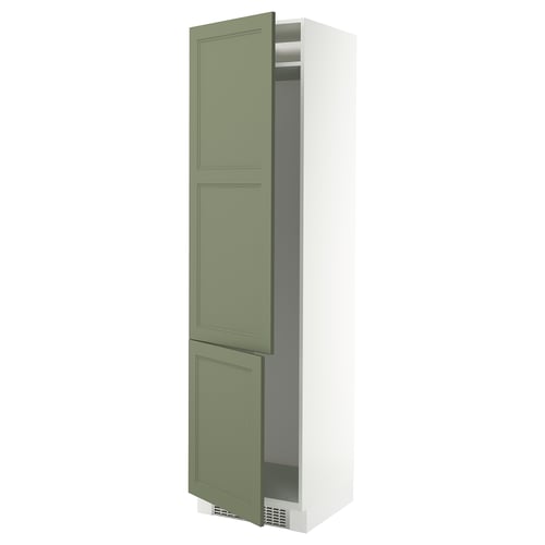 SEKTION Armoire haute pr réfrig/congélateur, blanc/Axstad gris-vert, 24x24x90 "